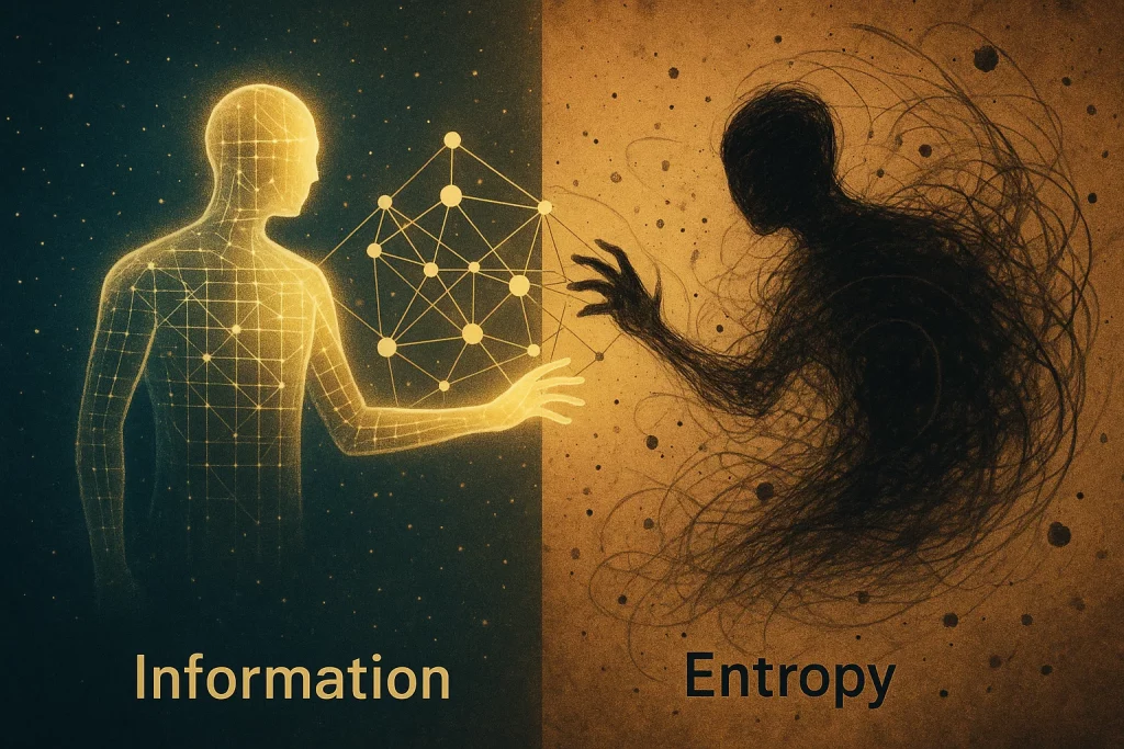 Information vs Entropy: The Battle for Order in the Universe